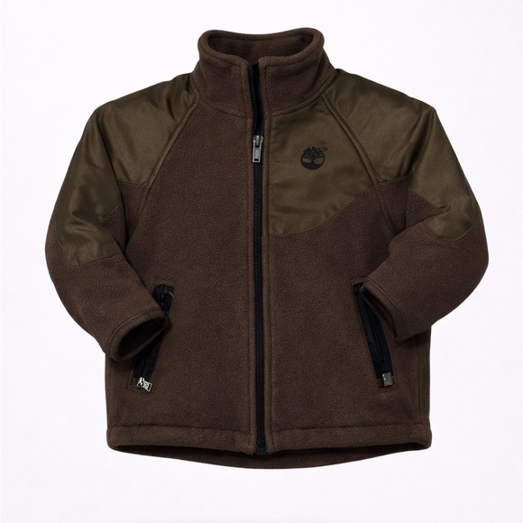 Timberland Other - Timberland Toddler Boys Brown Fleece Zip Up Jacket W/ Pockets Size 2T​​​​
